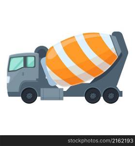 Cement mixer icon cartoon vector. Truck construction. Machine building. Cement mixer icon cartoon vector. Truck construction