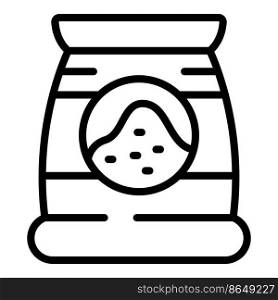 Cement sack icon outline vector. Wall construction. Build worker. Cement sack icon outline vector. Wall construction