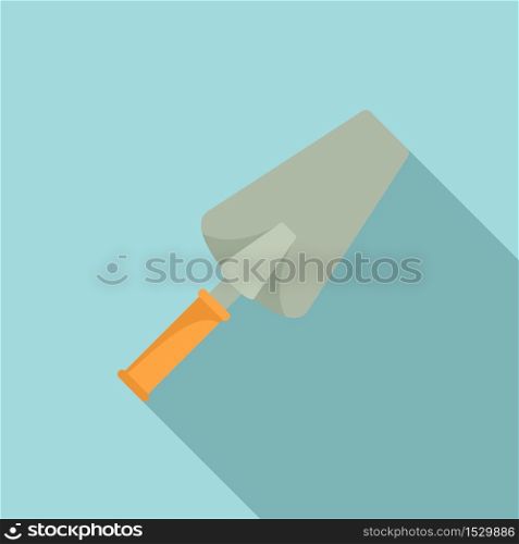 Cement trowel icon. Flat illustration of cement trowel vector icon for web design. Cement trowel icon, flat style