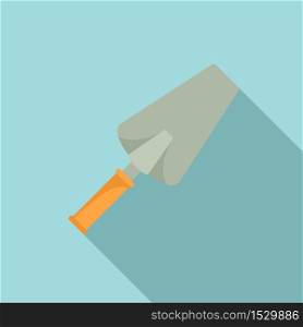 Cement trowel icon. Flat illustration of cement trowel vector icon for web design. Cement trowel icon, flat style