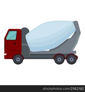 Cement truck icon cartoon vector. Concrete mixer. Construction machine. Cement truck icon cartoon vector. Concrete mixer