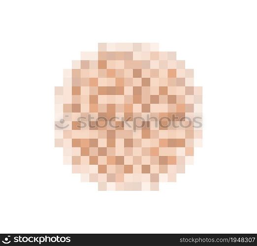 Censor blur effect texture for face or nude skin. Blurry pixel color censorship circle. Vector illustration isolated on white background.. Censor blur effect texture for face or nude skin. Blurry pixel color censorship circle. Vector illustration isolated on white background