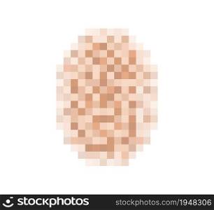 Censor blur effect texture for face or nude skin. Blurry pixel color censorship oval. Vector illustration isolated on white background.. Censor blur effect texture for face or nude skin. Blurry pixel color censorship oval. Vector illustration isolated on white background