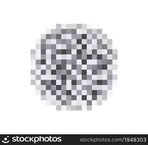 Censor blur effect texture for face or nude skin. Blurry pixel transparent censorship circle. Vector illustration isolated on white background.. Censor blur effect texture for face or nude skin. Blurry pixel transparent censorship circle. Vector illustration isolated on white background