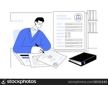 Census questionnaire abstract concept vector illustration. State statistics service worker deals with population census, social science, information collecting, checklist form abstract metaphor.. Census questionnaire abstract concept vector illustration.