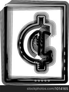 Cent Striped Symbol