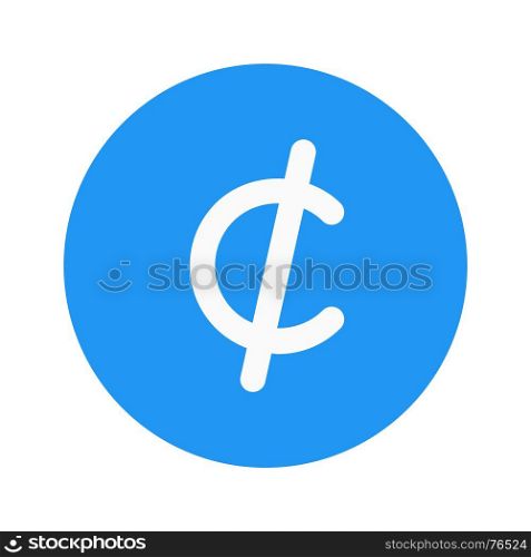 cent symbol, icon on isolated background