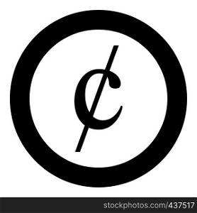 Cent symbol sign dollor money icon in circle round black color vector illustration flat style simple image. Cent symbol sign dollor money icon in circle round black color vector illustration flat style image