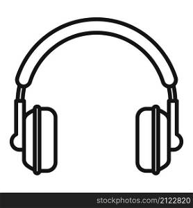 Center headset icon outline vector. Call support. Customer service. Center headset icon outline vector. Call support