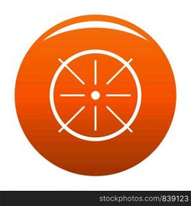 Center icon. Simple illustration of center vector icon for any design orange. Center icon vector orange