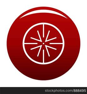 Center target icon. Simple illustration of center target vector icon for any design red. Center target icon vector red