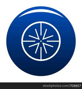 Center target icon vector blue circle isolated on white background . Center target icon blue vector