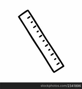 Centimeter ruler. Vector doodle icon. Office supplies.