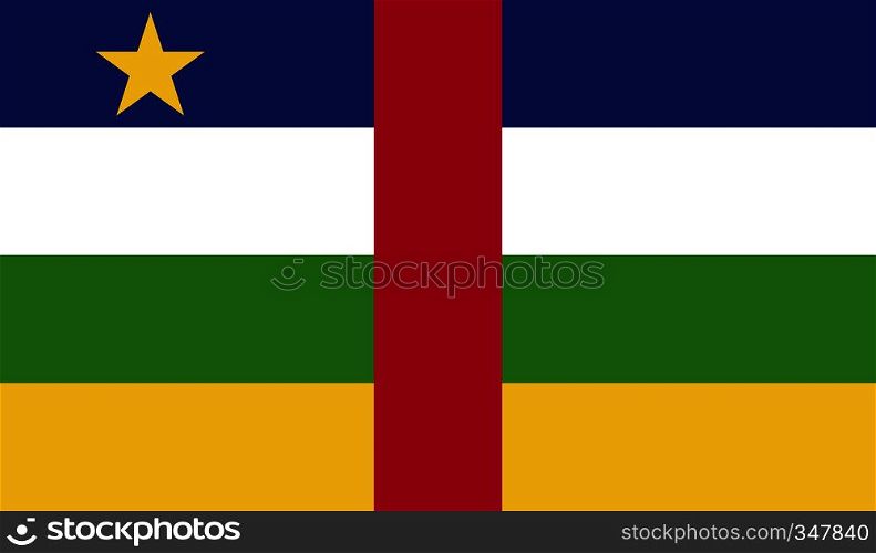 Central African Republic flag image for any design in simple style. Central African Republic flag image
