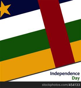 Central African Republic independence day with flag vector illustration for web. Central African Republic independence day