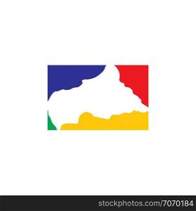 central african republic map logo icon