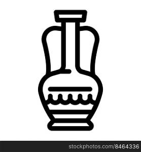 ceramic amphora line icon vector. ceramic amphora sign. isolated contour symbol black illustration. ceramic amphora line icon vector illustration