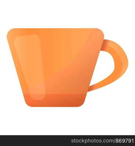 Ceramic coffee cup icon. Cartoon of ceramic coffee cup vector icon for web design isolated on white background. Ceramic coffee cup icon, cartoon style