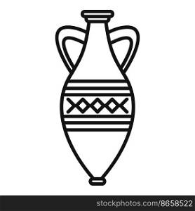 Ceramic&hora icon outline vector. Ancient jug. Shape pot. Ceramic&hora icon outline vector. Ancient jug