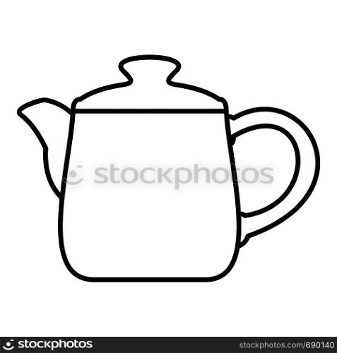 Ceramic kettle icon. Outline illustration of ceramic kettle vector icon for web. Ceramic kettle icon, outline style