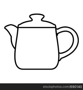 Ceramic kettle icon. Outline illustration of ceramic kettle vector icon for web. Ceramic kettle icon, outline style
