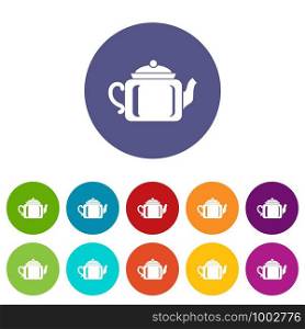 Ceramic kettle icon. Simple illustration of ceramic kettle vector icon for web. Ceramic kettle icon, simple style