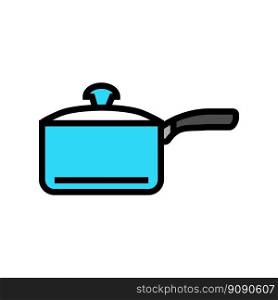 ceramic saucepan kitchen cookware color icon vector. ceramic saucepan kitchen cookware sign. isolated symbol illustration. ceramic saucepan kitchen cookware color icon vector illustration