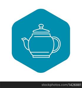 Ceramic teapot icon. Outline ceramic teapot vector icon for web design isolated on white background. Ceramic teapot teapot icon, outline style
