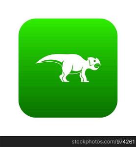 Ceratopsians dinosaur icon digital green for any design isolated on white vector illustration. Ceratopsians dinosaur icon digital green