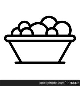 Cereal bowl balls icon outline vector. Milk box. Spoon eating. Cereal bowl balls icon outline vector. Milk box