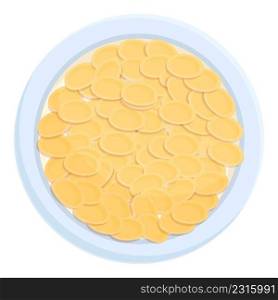 Cereal breakfast icon cartoon vector. Milk bowl. Meal box. Cereal breakfast icon cartoon vector. Milk bowl