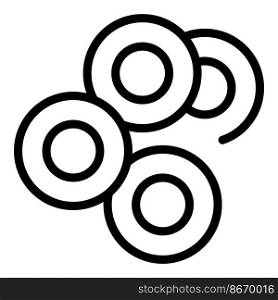 Cereal rings icon outline vector. Milk breakfast. Corn box. Cereal rings icon outline vector. Milk breakfast