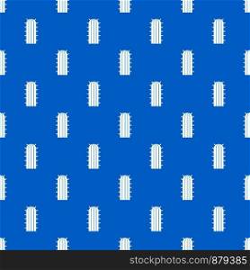 Cereus Candicans cactus pattern repeat seamless in blue color for any design. Vector geometric illustration. Cereus Candicans cactus pattern seamless blue