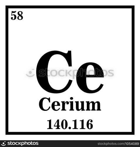 Cerium Periodic Table of the Elements Vector illustration eps 10.. Cerium Periodic Table of the Elements Vector illustration eps 10