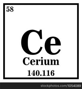 Cerium Periodic Table of the Elements Vector illustration eps 10.. Cerium Periodic Table of the Elements Vector illustration eps 10
