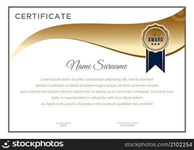 Certificate design vector templates isolated on white background