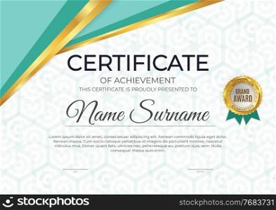 Certificate, diploma template background. Vector illustration EPS10. Certificate, diploma template of background. Vector illustration