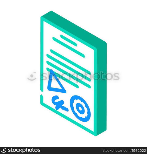 certificate document isometric icon vector. certificate document sign. isolated symbol illustration. certificate document isometric icon vector illustration