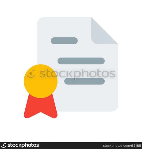 certificate, Icon on isolated background
