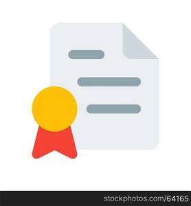 certificate, Icon on isolated background