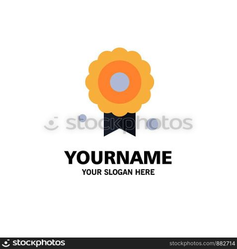 Certificate, Medal, Quality Business Logo Template. Flat Color