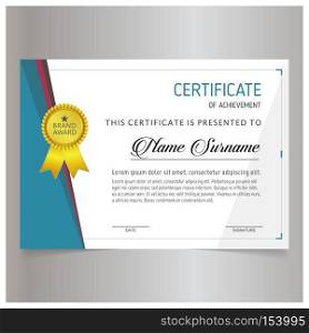 Certificate of acheivment designs vector