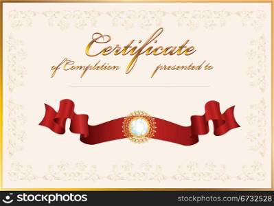 certificate of completion.Template.