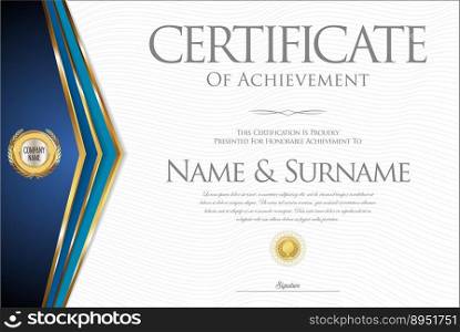 Certificate or diploma retro design collection 2 vector image