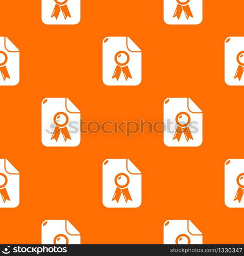Certificate pattern vector orange for any web design best. Certificate pattern vector orange