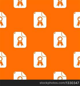 Certificate pattern vector orange for any web design best. Certificate pattern vector orange