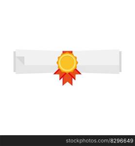 certificate scroll isolated