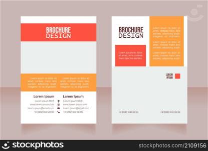 Certification course blank brochure design. Template set with copy space for text. Premade corporate reports collection. Editable 2 paper pages. Bebas Neue, Lucida Console, Roboto Light fonts used. Certification course blank brochure design