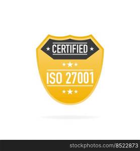 Certified gold seal isolated on white background. Vector illustration. Certified gold seal isolated on white background. Vector illustration.