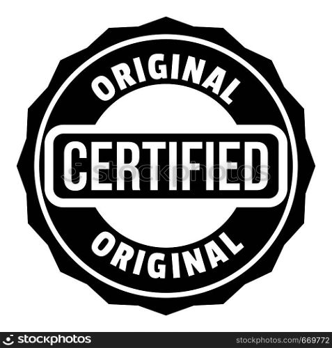 Certified logo. Simple illustration of certified vector logo for web. Certified logo, simple style.